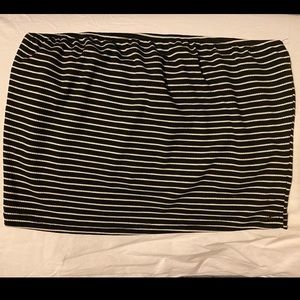 White and black tube top